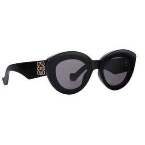 Loewe 40051I Black Sunglasses with Gold Accent